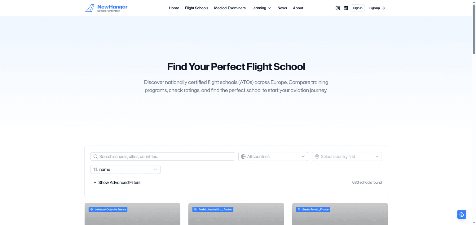 Improved Flight School Directory Experience
