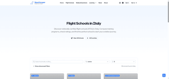 Find Flight Schools in Italy: Complete ATO Directory