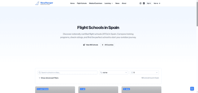 Find Flight Schools in Spain: Complete ATO Directory